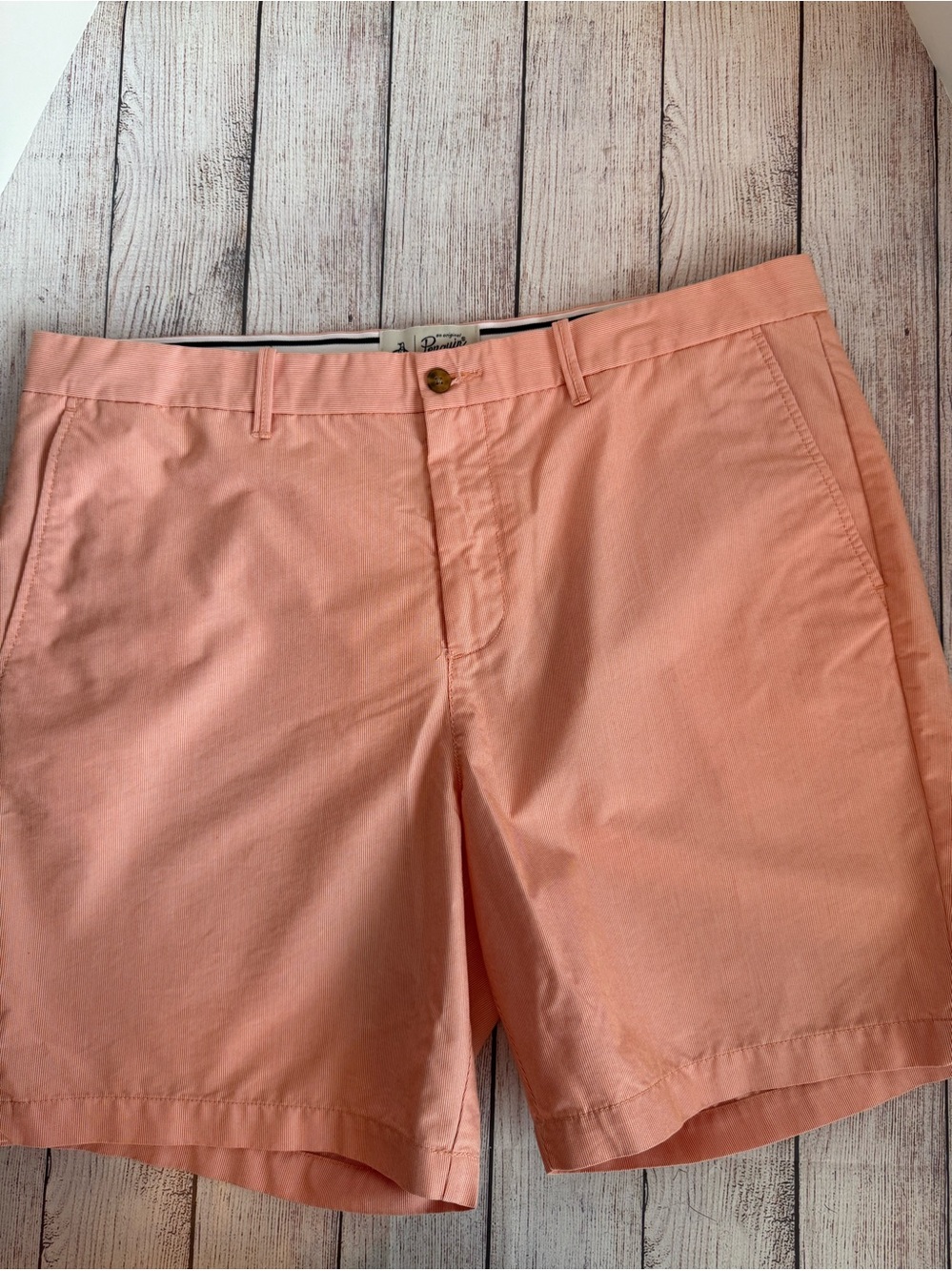 Original Penguin Coral Pink Flat Front Shorts 38